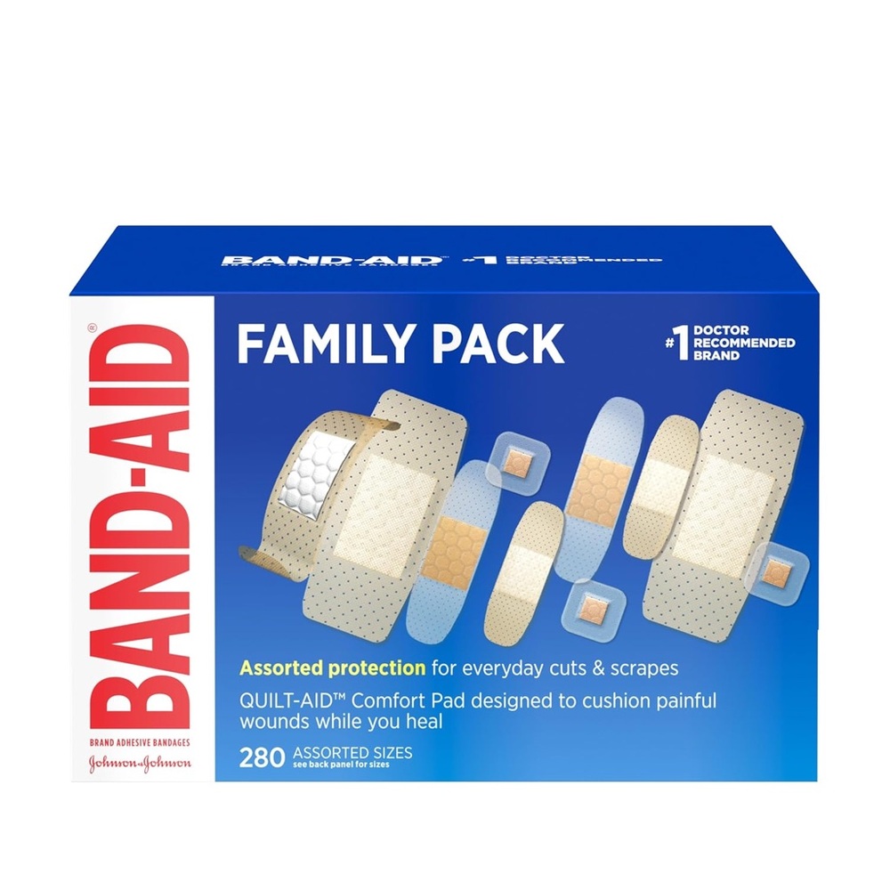 Band-Aid Brand Adhesive Bandages Family Variety Pack 280 Count